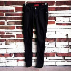 Guess Womens Jeans 24 Medium Rise Curvy Skinny Sienna Black Denim‎ Stretchy
